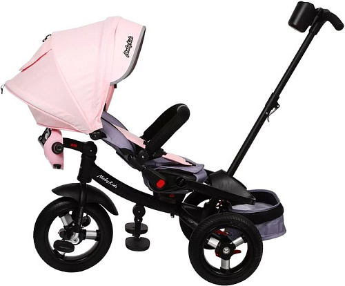 Детский велосипед Moby Kids Leader 360 12x10 AIR Car 641485 (розовый)