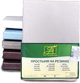 Постельное белье Альвитек Сатин однотонный на резинке 140x200x25 ПР-СО-Р-140-ЖСЕР (жемчужно-серый)