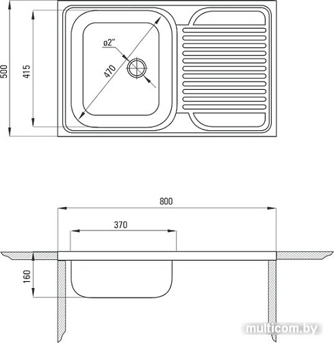 Кухонная мойка Deante Tango ZM5 0110 (сатин)