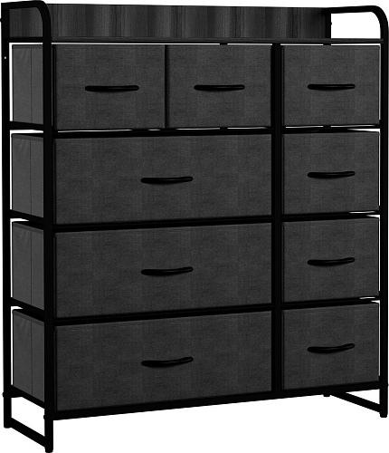 Комод Импэкс Leset Ноа 9 ящиков (черный/темно-серый)