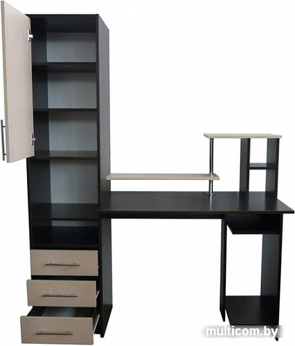 Письменный стол Компас мебель КС-003-21 (венге темный/дуб молочный)