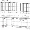 Угловая кухня Интерлиния Мила Лайт 1.2x2.8 (дуб золотой)