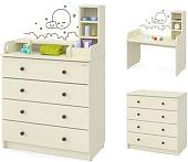 Детский комод Атон Мебель Сириус Alf (слоновая кость)