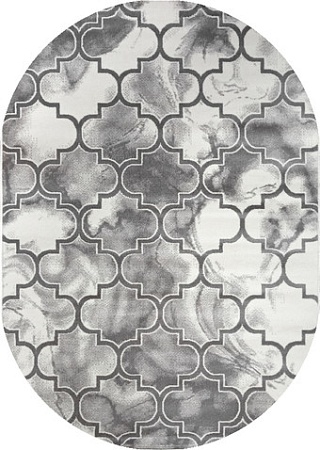 Ковер для жилой комнаты Bossan Nizza 1850B-KGRI-AGRI-OVAL (1.6x2.3)