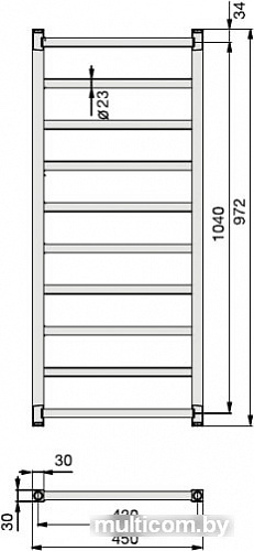 Полотенцесушитель Zehnder Stalox STX-100-045