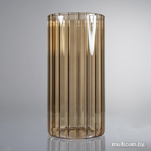 Ваза Элетех Тубо 10x20 4840900095 (рифленый янтарный)