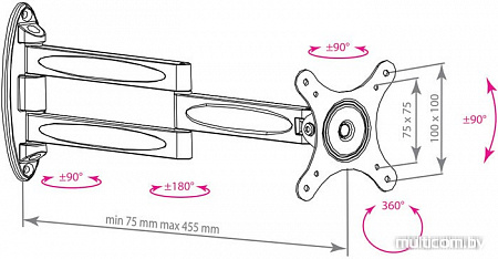 Кронштейн Kromax TECHNO-11W (белый)