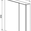 АВН Шкаф с зеркалом Латтэ 60 41.18 (1) (белый)