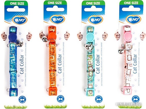 Ошейник Duvo Plus Ретро квадраты 11172/DV (голубой)