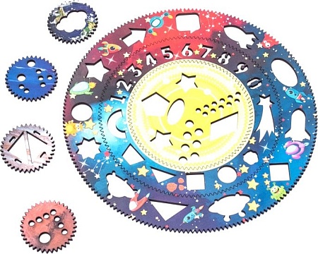 Трафарет WoodLand Toys Космос. Спирограф для рисования 122102