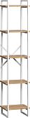Стеллаж LoftyHome Мальборк 40 1556402 (дуб с белым основанием)