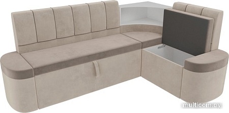 Угловой диван Mebelico Тефида 107512 (левый, коричневый/бежевый)