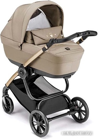 Универсальная коляска CAM Posh (2 в 1, бежевый/рама золотой)