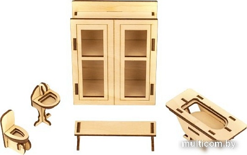 Аксессуары для кукольного домика Теремок Ванная КМ-1