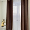 Комплект штор Модный текстиль Канвас 03L 112MTKANVASMO2-2 2.5x3 (2шт, коричневый/серебряный матовый)
