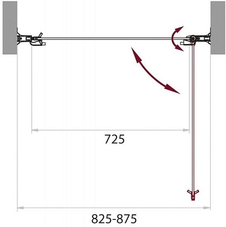 Душевая дверь BelBagno SELA-B-1-85-Ch-Cr