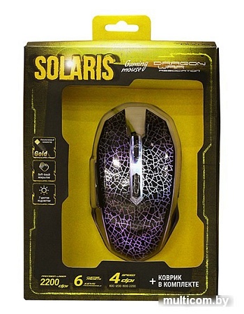 Мышь + коврик QUMO Dragon War Solaris M10