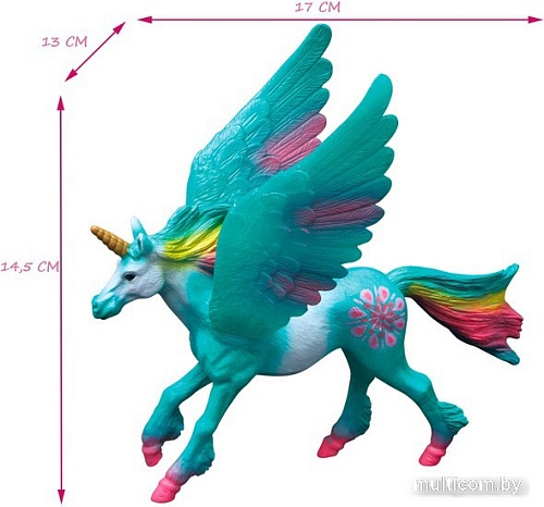 Фигурка Masai Mara Мир фэнтези. Зеленый единорог с крыльями MM206-447