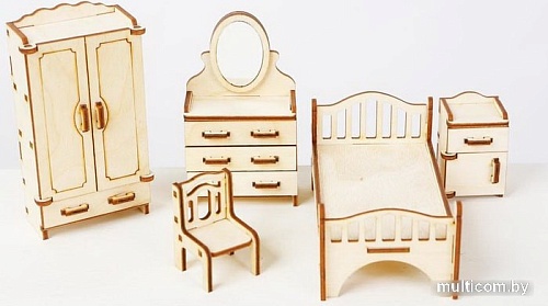 Мебель для кукольного домика Большой слон Спальня М-001