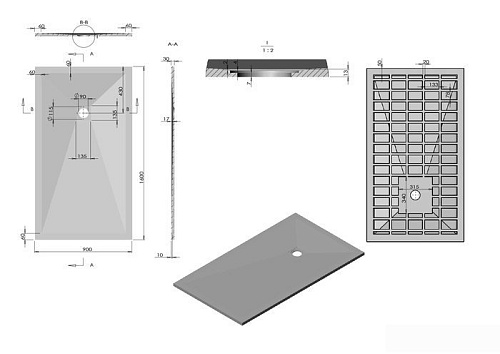 Душевой поддон Vincea VST-4SR9016W 160x90