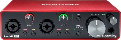 Аудиоинтерфейс Focusrite Scarlett 2i2 Studio (3-е поколение)