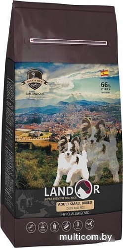 Сухой корм для собак Landor Adult Small Breed Duck with Rice 15 кг