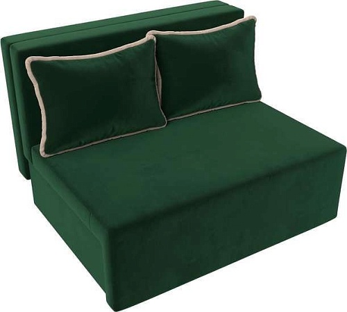 Диван Mebelico Лагуна 114433 (велюр, бежевый/зеленый)