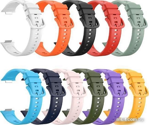 Ремешок Rumi силиконовый для Huawei Watch FIt 2 (льняной желтый)