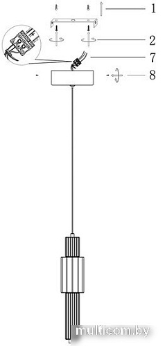 Подвесная люстра Maytoni Verticale MOD308PL-L9CH3K