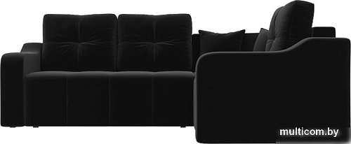 Угловой диван Mebelico Кембридж угловой 108825 (правый, микровельвет, черный)