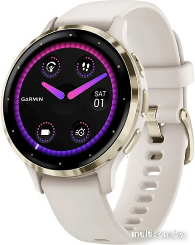 Умные часы Garmin Venu 3S (слоновая кость, с силиконовым ремешком)