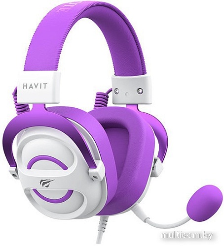 Наушники Havit Gamenote H2002e (белый/фиолетовый)