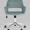 Офисное кресло Stool Group Ross chrome velvet Olive 61 (велюр серо-зеленый)