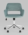 Офисное кресло Stool Group Ross chrome velvet Olive 61 (велюр серо-зеленый)