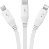 Baseus CB000063 USB Type-A - Lightning/USB Type-C/microUSB (1.1 м, белый)