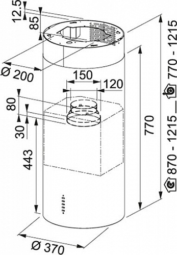 Кухонная вытяжка Franke Tube FTU Plus 3707 I XS