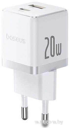 Baseus Palm Fast Charger C+U 20W EU P10111608213-01 (белый)