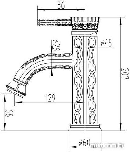 Смеситель ZorG A 115U-BR