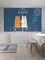 Комплект штор JoyArty Влюбленные коты на крыше 1.45x1.8 м pox_46218_145x180 (2 шт)
