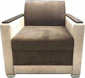 Интерьерное кресло Виктория Мебель Премьер 1 ТР 203А (искусственная кожа/ткань, бежевый/коричневый)