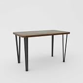 Кухонный стол Hype Mebel Польский 125x75 (черный/дуб галифакс олово)