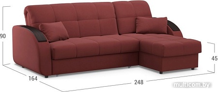 Угловой диван Moon Trade Рио 109 002919 (бордовый)