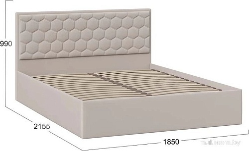 Кровать Трия Порто универсальный 180x200 (велюр Confetti Smoke)