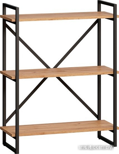 Стеллаж LoftyHome Бервин Рант 80 1627354 (дуб/черный)