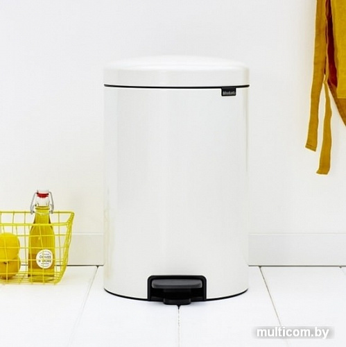 Brabantia Pedal Bin NewIcon 20 л (белый)