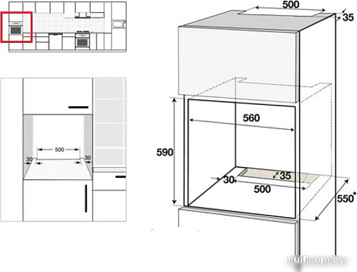 Электрический духовой шкаф Schtoff Decor 900 (72 литра)