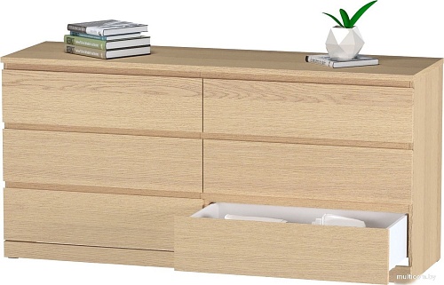 Комод Mio Tesoro Varma Prime 6D (дуб беленый)