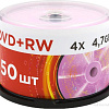 DVD+RW диск Mirex 4.7Gb 4x UL130022A4B (50 шт.)