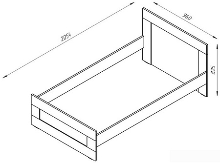 Кровать Mio Tesoro Сириус 90x200 2.02.04.170.1 (белый)