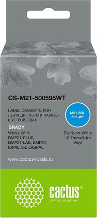 Картридж CACTUS CS-M21-500595WT (аналог Brady M21-500595WT)